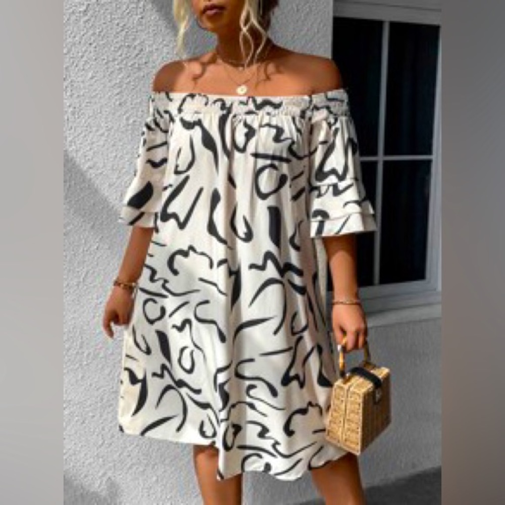 Shein 2XL Shirred Dress NEW